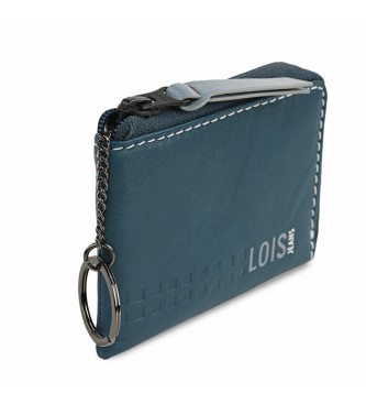 Lois Jeans Portefeuille en cuir 205544 de couleur bleu-gris