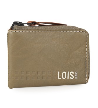 Lois Jeans Leather wallet 205544 khaki-leather colour
