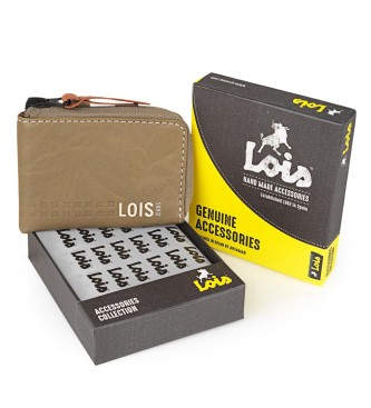 Lois Jeans Leather wallet 205544 khaki-leather colour