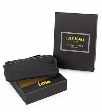 Lois Leather wallet 201502 Black -11x7cm