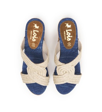 Lois Jeans Beige korsade sandaler -Klhjd 9cm