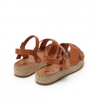 Lois Leather sandals 74307 camel