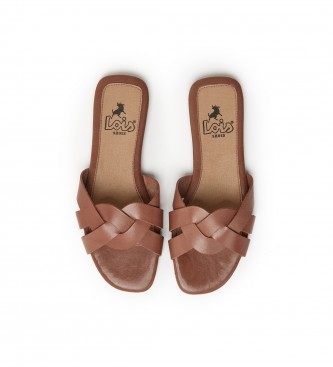Lois Leather sandals 74312 brown