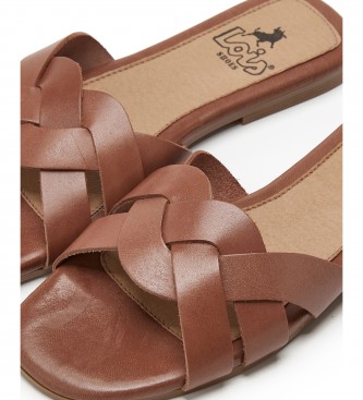 Lois Leather sandals 74312 brown