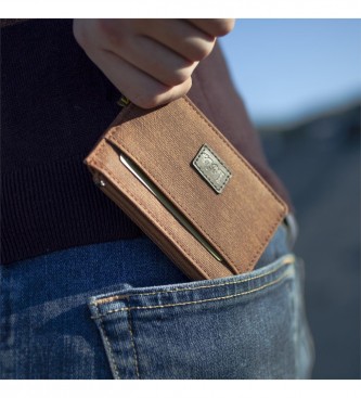 Lois Jeans Porta carte a portafoglio con protezione RFID LOIS 203622 color cammello