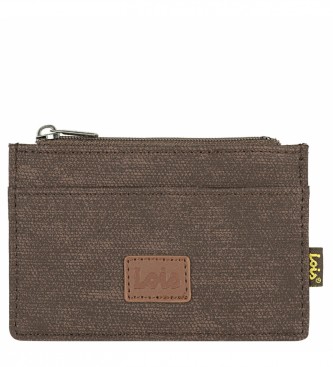 Lois Jeans LOIS 203622 Kortholder til pung med RFID-beskyttelse i brun farve