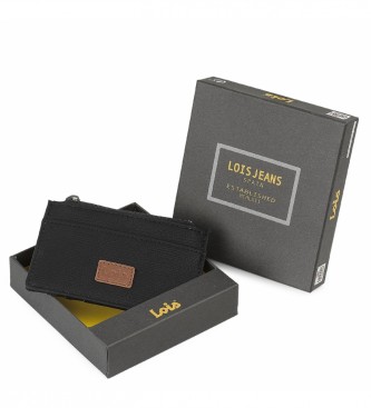 Lois Jeans Denarnica za kartice z RFID zaščito LOIS 203622 barva črna