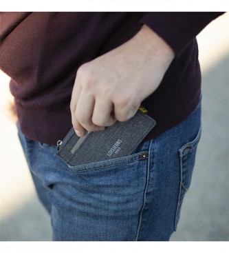 Lois Jeans Porta carte a portafoglio con protezione RFID LOIS 203642 colore grigio scuro