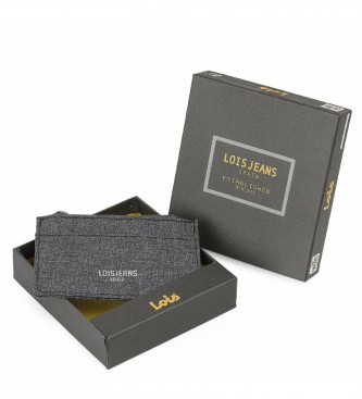 Lois Jeans LOIS 203642 Wallet Card Holder with RFID protection in dark grey colour