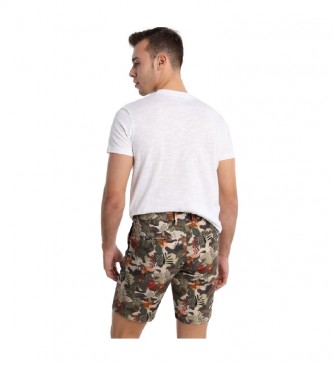 Lois Khaki camouflage printed Bermuda shorts