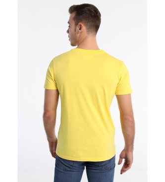 Lois Yellow Graphic Peak Collar T-Shirt