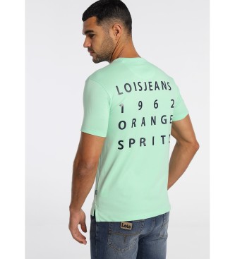 Lois T-shirt manica corta con tasca grafica sul retro verde