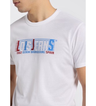 Lois T-shirt bianca con grafica di branding