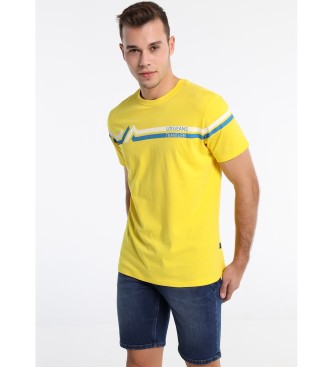 Lois T-Shirt à manches courtes rayures graphiques jaune