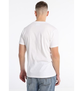 Lois T-Shirt à manches courtes avec graphique sur la poitrine blanc