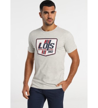 Lois T-Shirt Slub Grafica Brandering gris