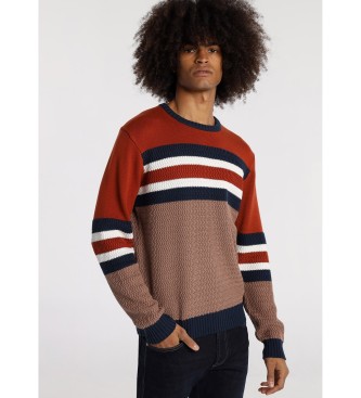 Lois Jeans Brown box-collared sweater