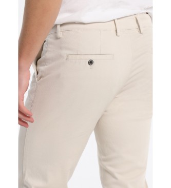 Lois Jeans Chino Twill Regular Fit Trousers Branco