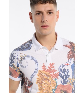 Lois Jeans Poloshirt met tropische print, korte mouw