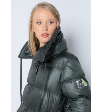Lois Quilted puffer coat green