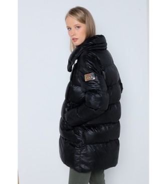 Lois Black puffer quilted coat