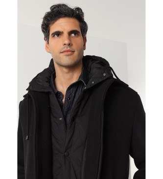 Lois Jeans Cappotto misto staccabile nero