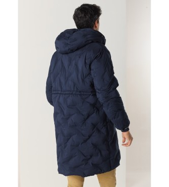 Lois Jeans Quilted parka coat with navy hood