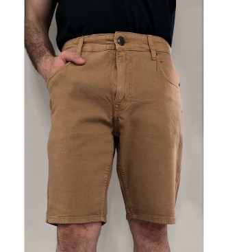Lois Jeans Brązowe szorty ze średnim stanem