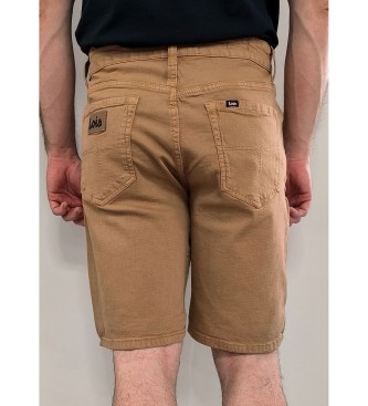 Lois Jeans Brązowe szorty ze średnim stanem