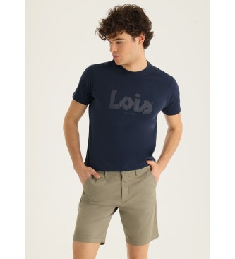 Lois Jeans Slim fit satin cargo bermuda shorts - Mellemhj grn