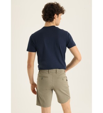 Lois Jeans Satenaste kratke hlače Slim Fit cargo bermuda - Srednje visoke zelene barve