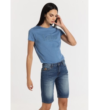 Lois Jeans Bermudy jeansowe - krótkie niebieskie