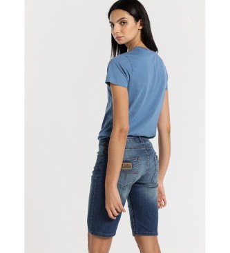 Lois Jeans Bermudy jeansowe - krótkie niebieskie