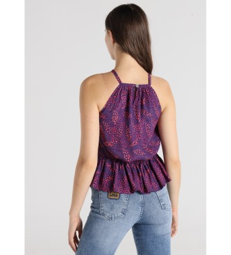Lois Jeans LOIS JEANS - Blus - Off-the-shoulder tryckt mini med resr i midjan
