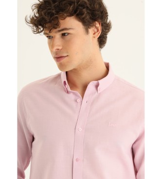 Lois Jeans Camisa de lino bsica rosa