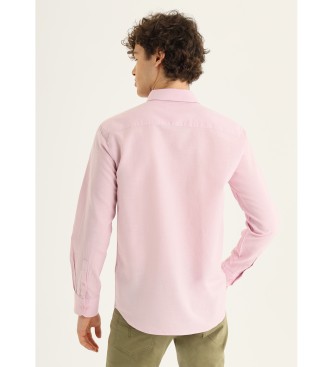 Lois Jeans Camisa bsica de linho cor-de-rosa
