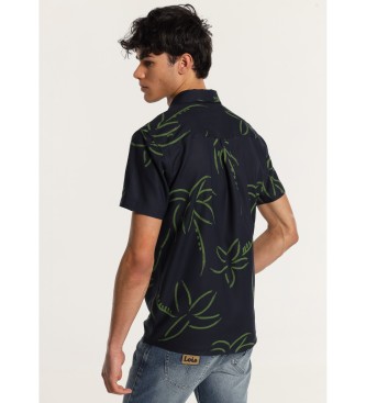 Lois Jeans Chemise  manches courtes avec imprim tropical marine