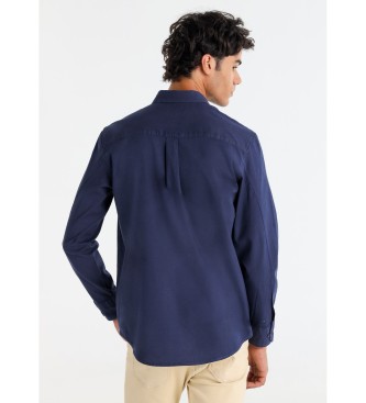 Lois Jeans Marinbl skjorta i Fine Twill