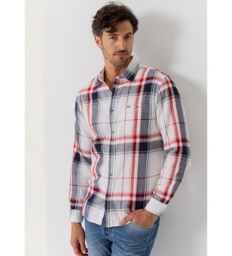 Lois Jeans Long sleeve white checked shirt
