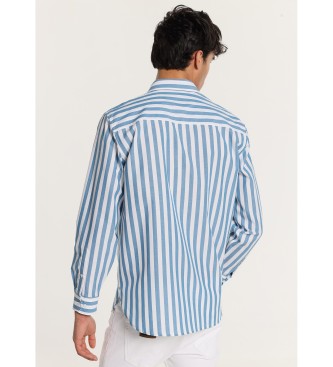 Lois Jeans Blue striped print shirt