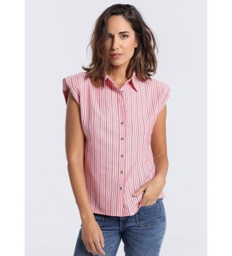 Lois Jeans Črtasta majica z ramenskimi blazinicami