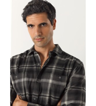 Lois Jeans Flannel shirt with grey long sleeve squares