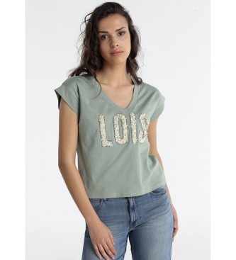 Lois Jeans Zelena majica s kratkimi rokavi