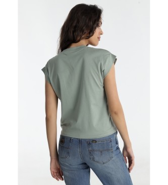 Lois Jeans Zelena majica s kratkimi rokavi