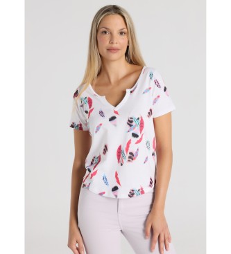 Lois Jeans Camiseta Escote Abierto blanco