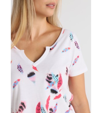 Lois Jeans Camiseta Escote Abierto blanco