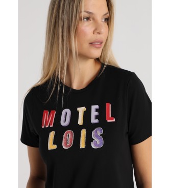 Lois Jeans Maglietta grafica con lettere nere