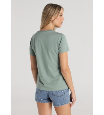 Lois Jeans Embossed T-Shirt Green