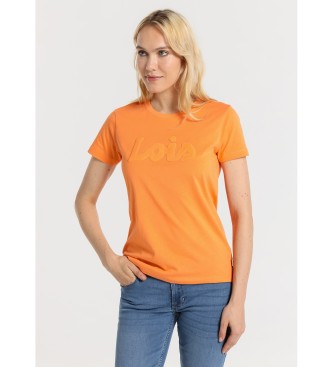 Lois Jeans Kortrmad bas-T-shirt med Puff-logotyp