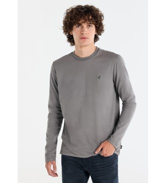 Lois Jeans T-shirt in tessuto grigio sovratinto